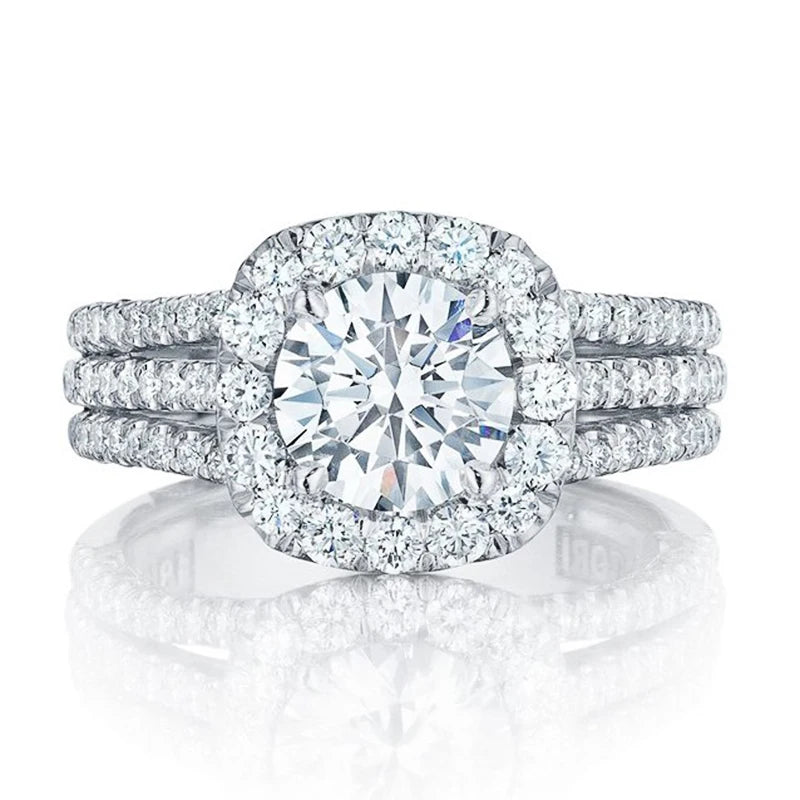Trendy Women Rings with Brilliant Cubic Zirconia