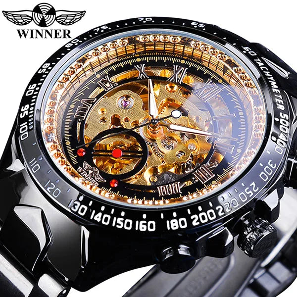 Mechanical Sport Design Bezel Fashion Watch Mens Watches Top Brand Luxury