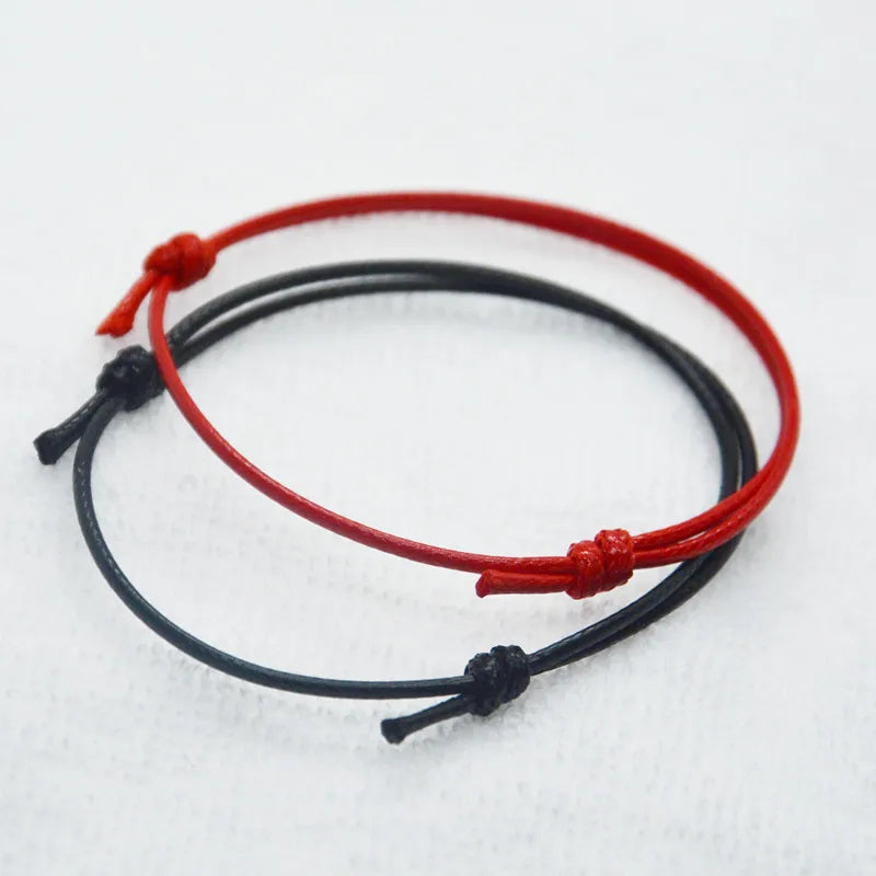 Bracelet Set For Women Men Black Red Simple Rope Bracelet