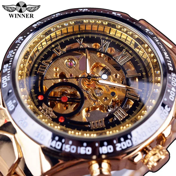 Mechanical Sport Design Bezel Fashion Watch Mens Watches Top Brand Luxury