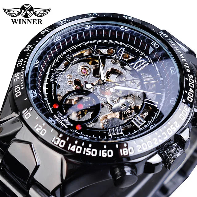 Mechanical Sport Design Bezel Fashion Watch Mens Watches Top Brand Luxury