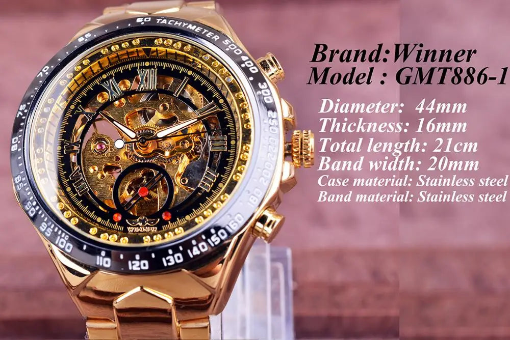 Mechanical Sport Design Bezel Fashion Watch Mens Watches Top Brand Luxury