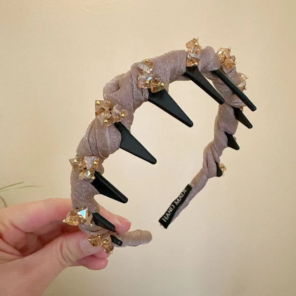 1pc High-end Shiny Crystal Headband With Imitation Crystal High