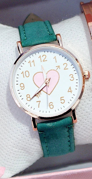 New Cute Heart-shaped Dial Watch  Fashion