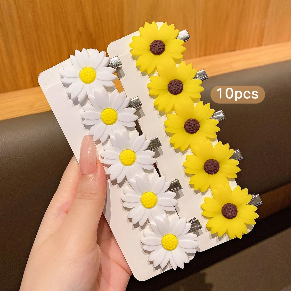 10 Sunflower Hair Clips Sweet