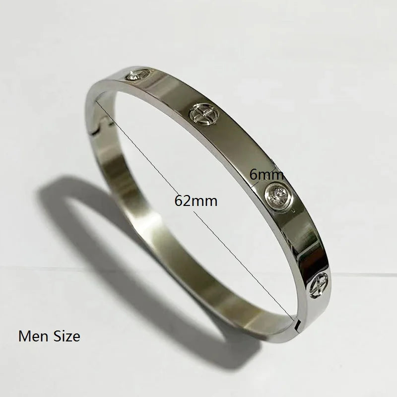 New Design Gold Color Zircon And Cross Nut Nail Bracelet & Bangleg