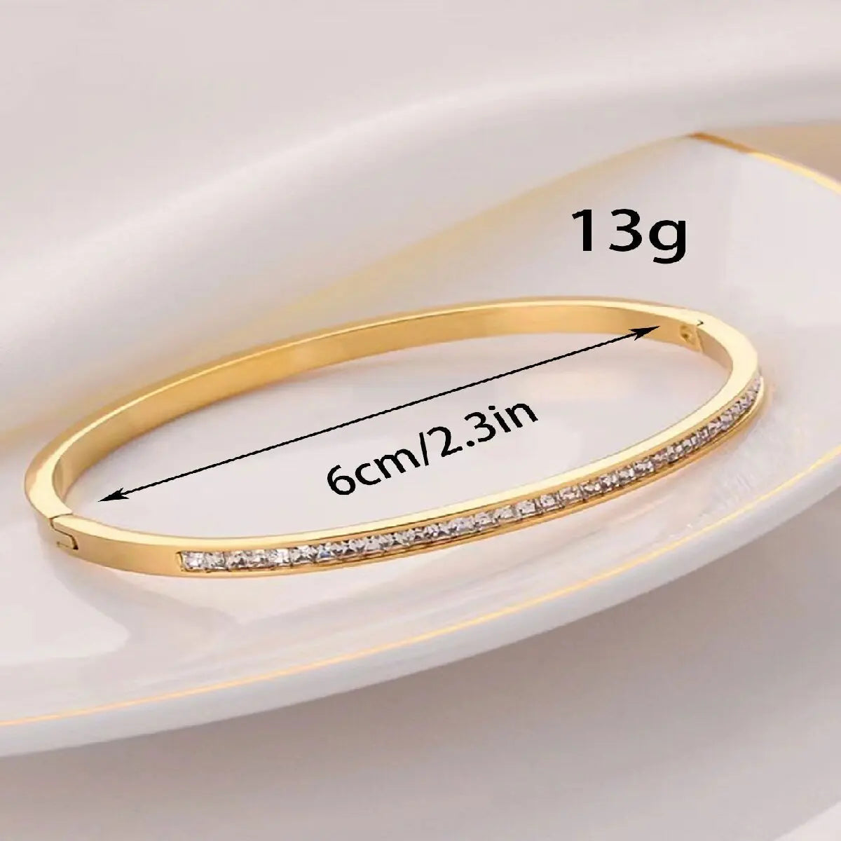 1pc Titanium Steel Gold Bracelet,