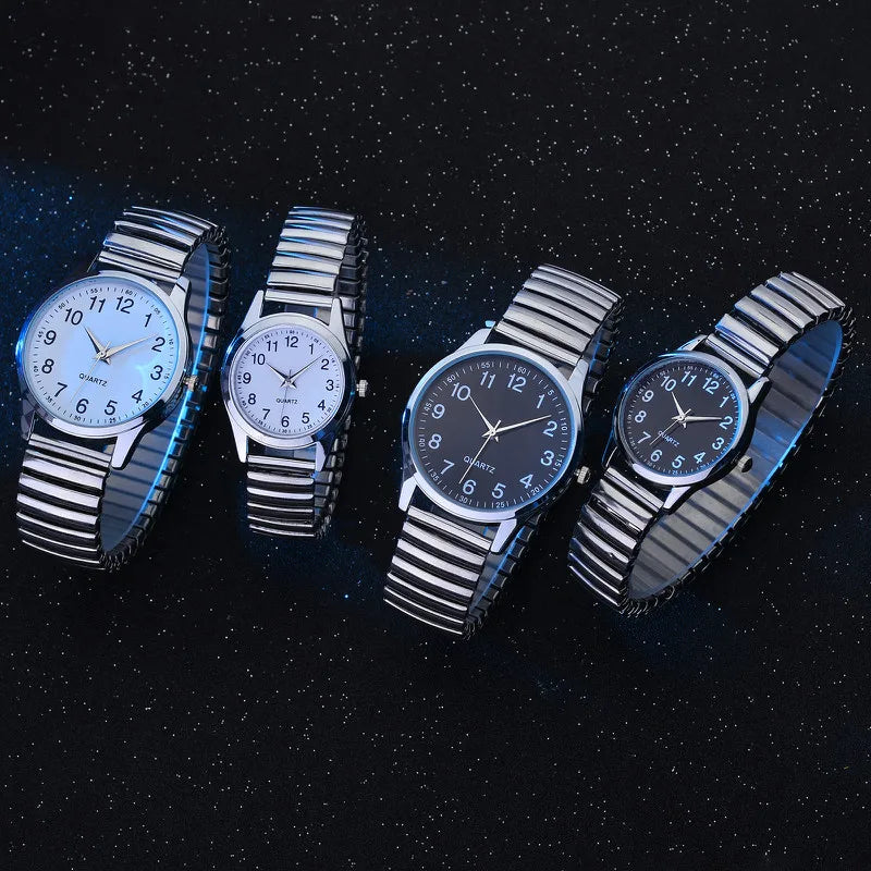 1/2PCS Fashion Couple Watches Simple Arabic