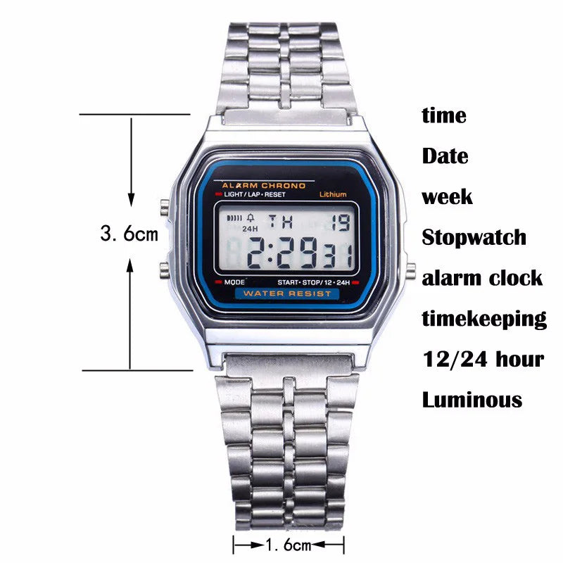 Digital Watches For Waterproof Bracelet Clock Gold