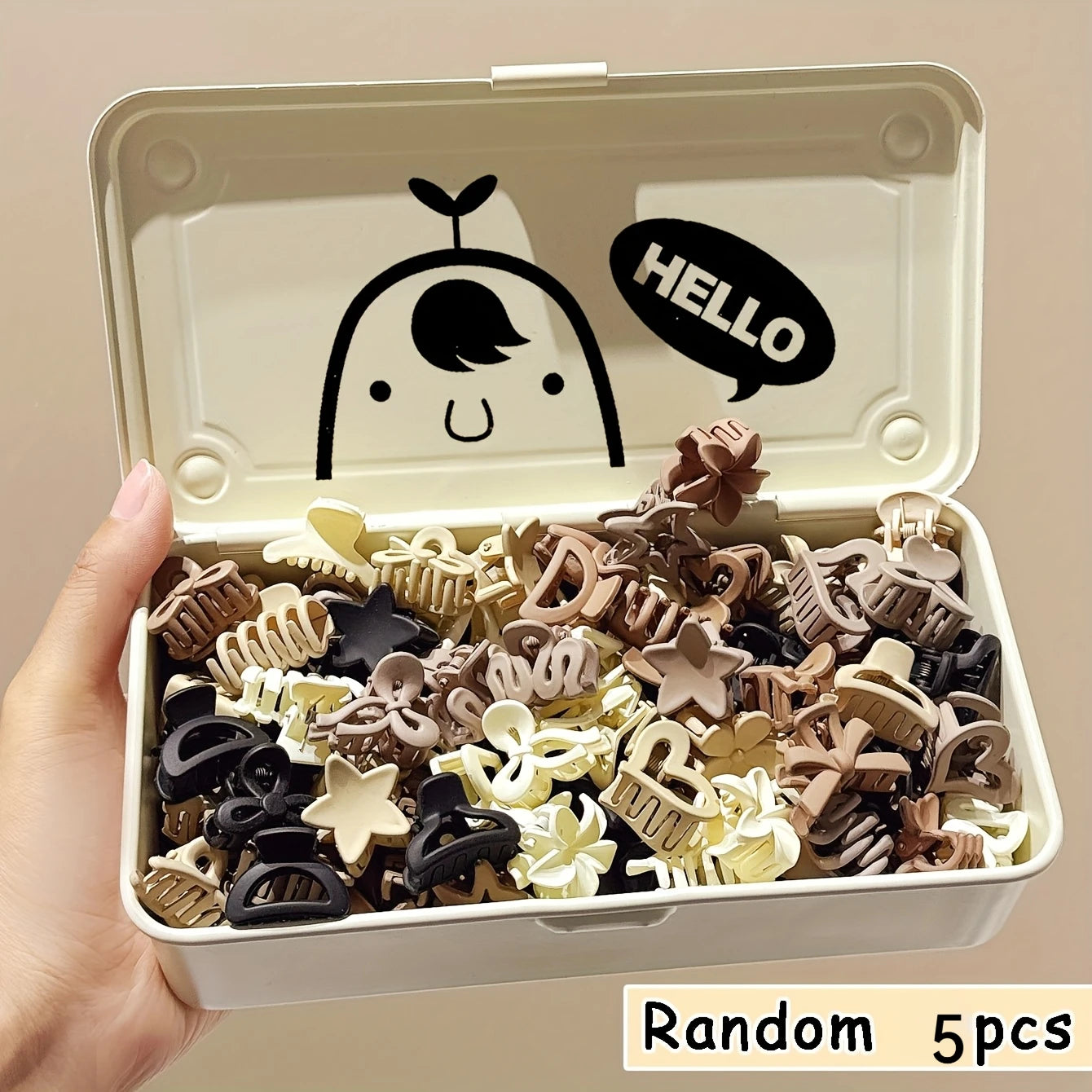 10/20/30pcs Beige Mixed Pack Small Clips
