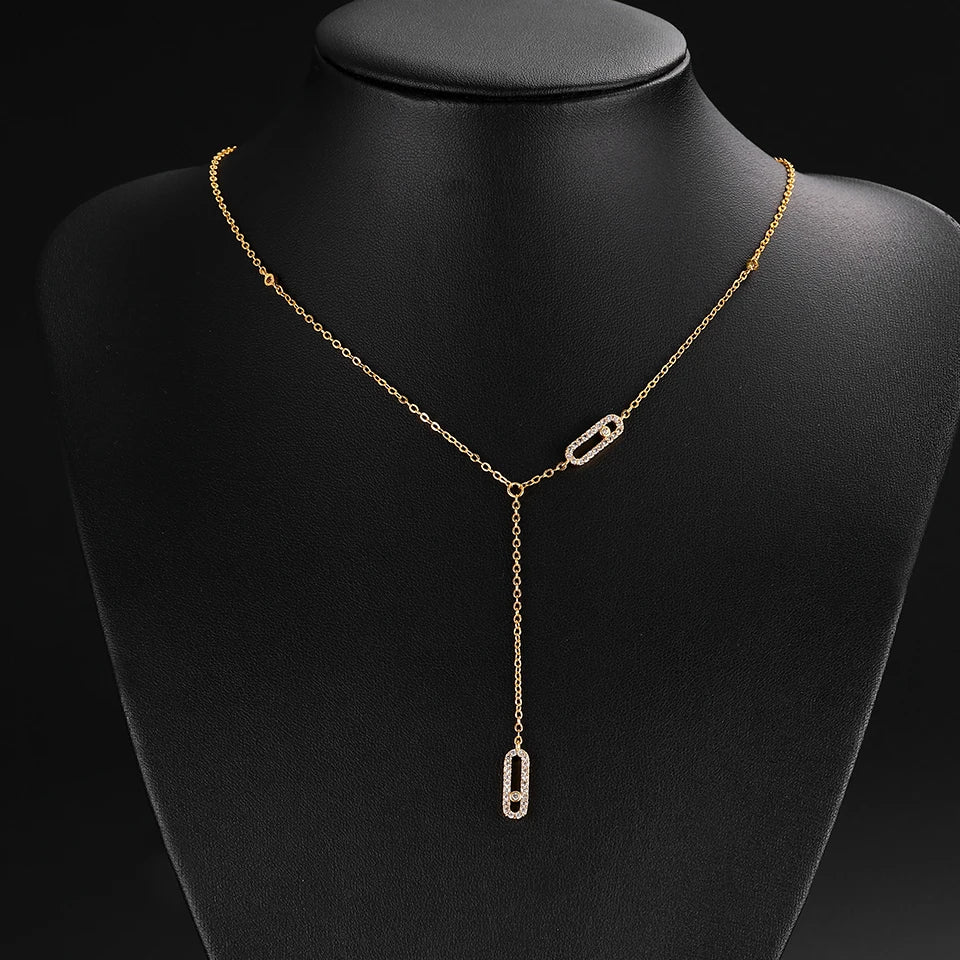 Classic Sliding Single Zircon Square Adjustable Bracelet