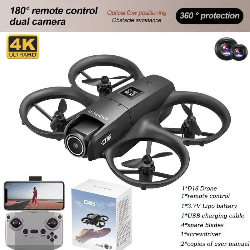 Drone With GPS Mini Optical Flow Obstacles Avoidance 8K Dual Camera 180°
