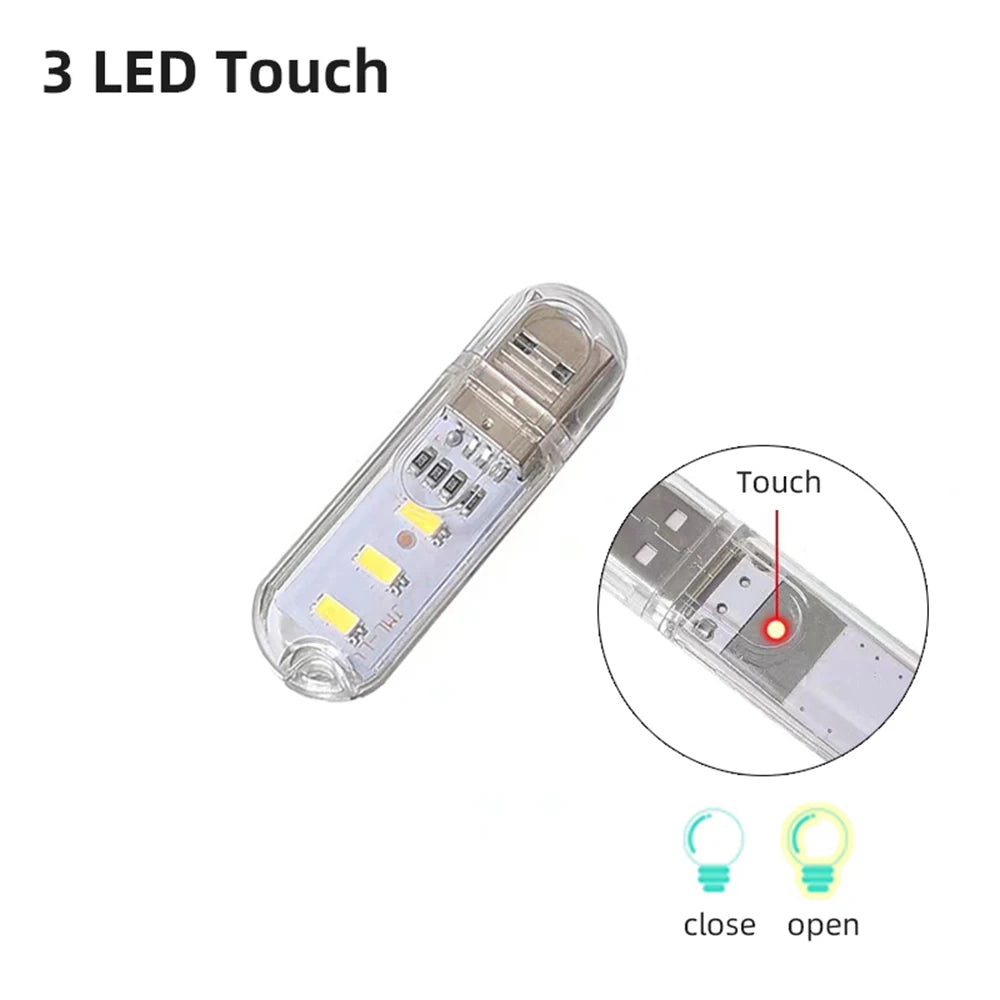 Mini Portable USB LED Light Touch Sensor Lights