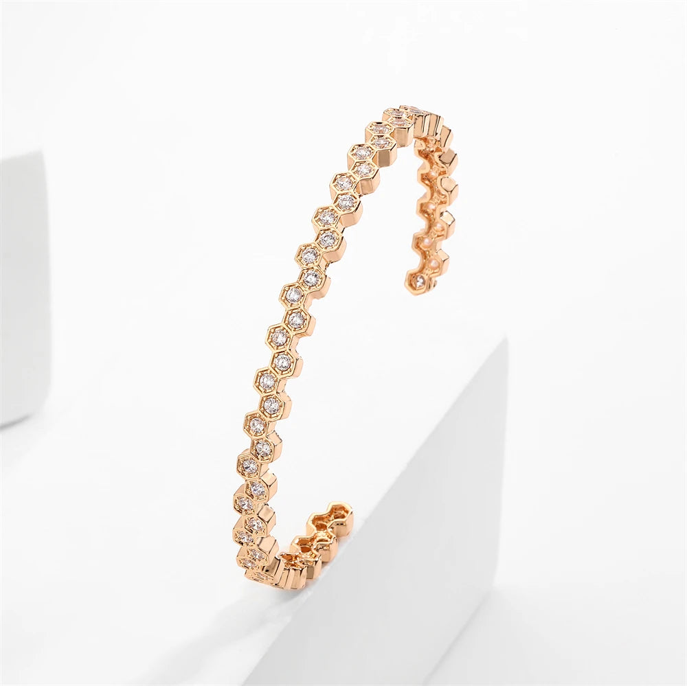 Stainles Steel Open Hexagon Bracelet For Women High-quality