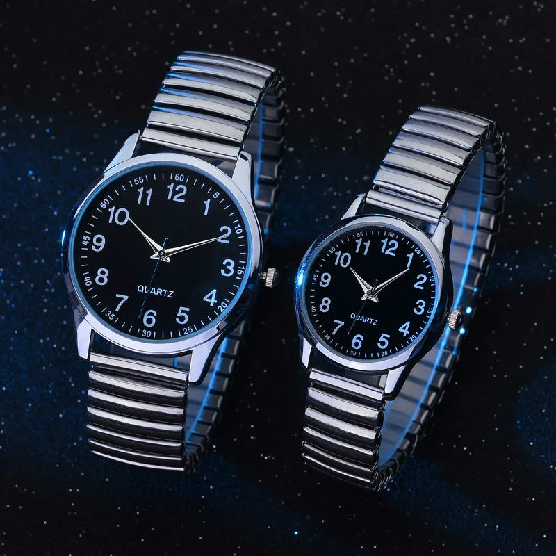1/2PCS Fashion Couple Watches Simple Arabic