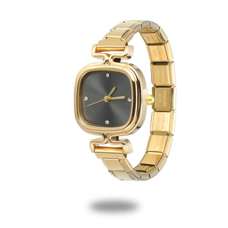 High Quality Men Women's Stainless Steel Round Simple Watch