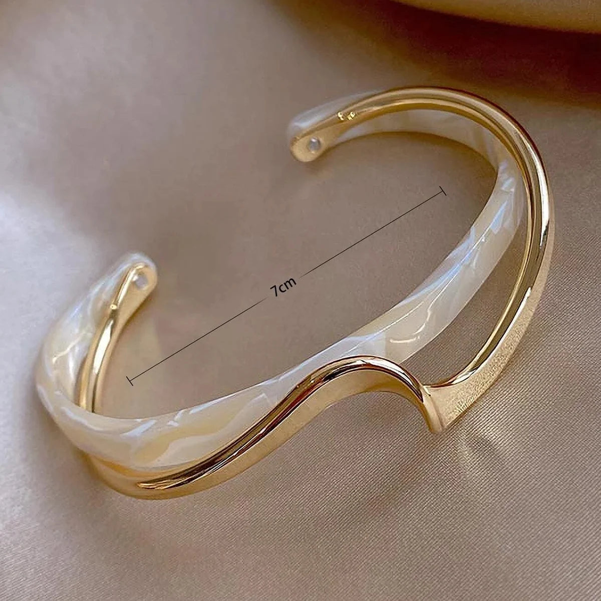 1pc Titanium Steel Gold Bracelet,