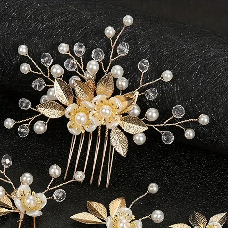 5 Pcs Crystal Luxury Hair Accessories