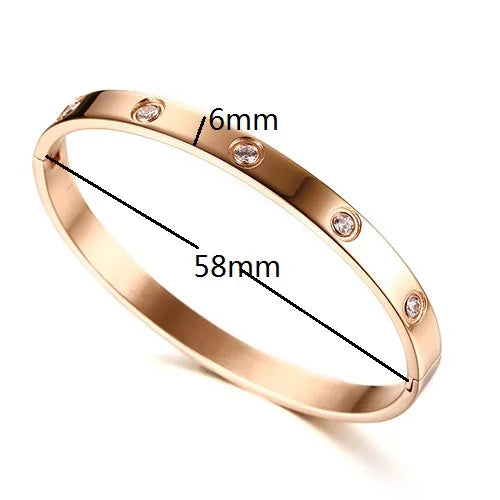 New Design Gold Color Zircon And Cross Nut Nail Bracelet & Bangleg