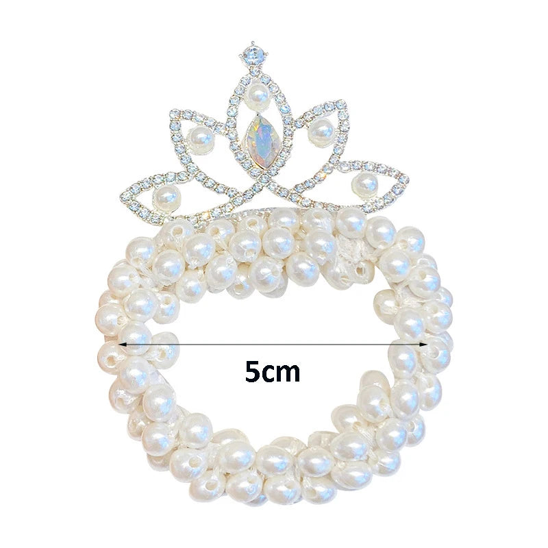 2PC Fashion Pearl Crown Princess Hair Bands