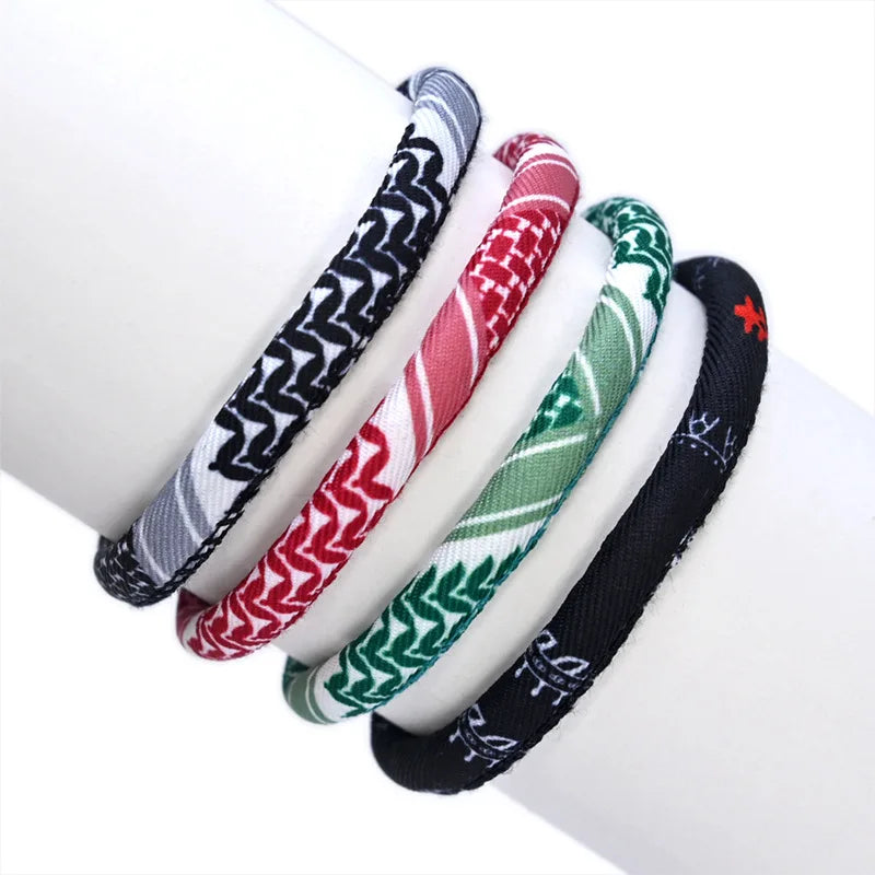 Multicolor Weave Bracelets Traditional Patterns Arabic Scarf Style Bracelet
