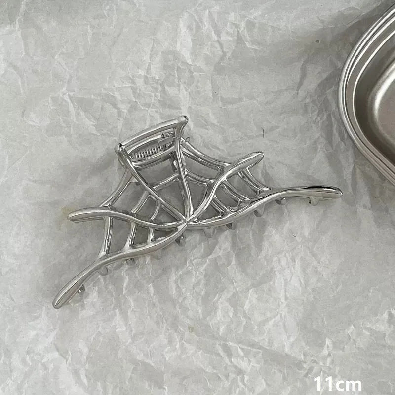 1Pcs Sliver Heart Hair Claw Clips