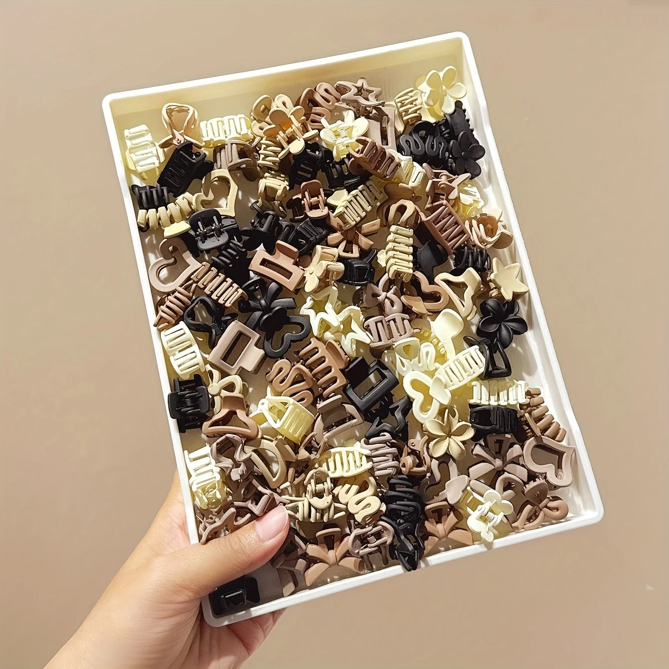 10/20/30pcs Beige Mixed Pack Small Clips