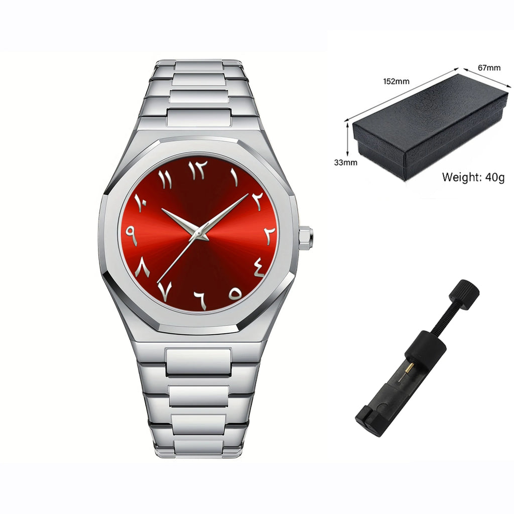 Modern minimalist personality creative all-black men's watch Arabic digital sports