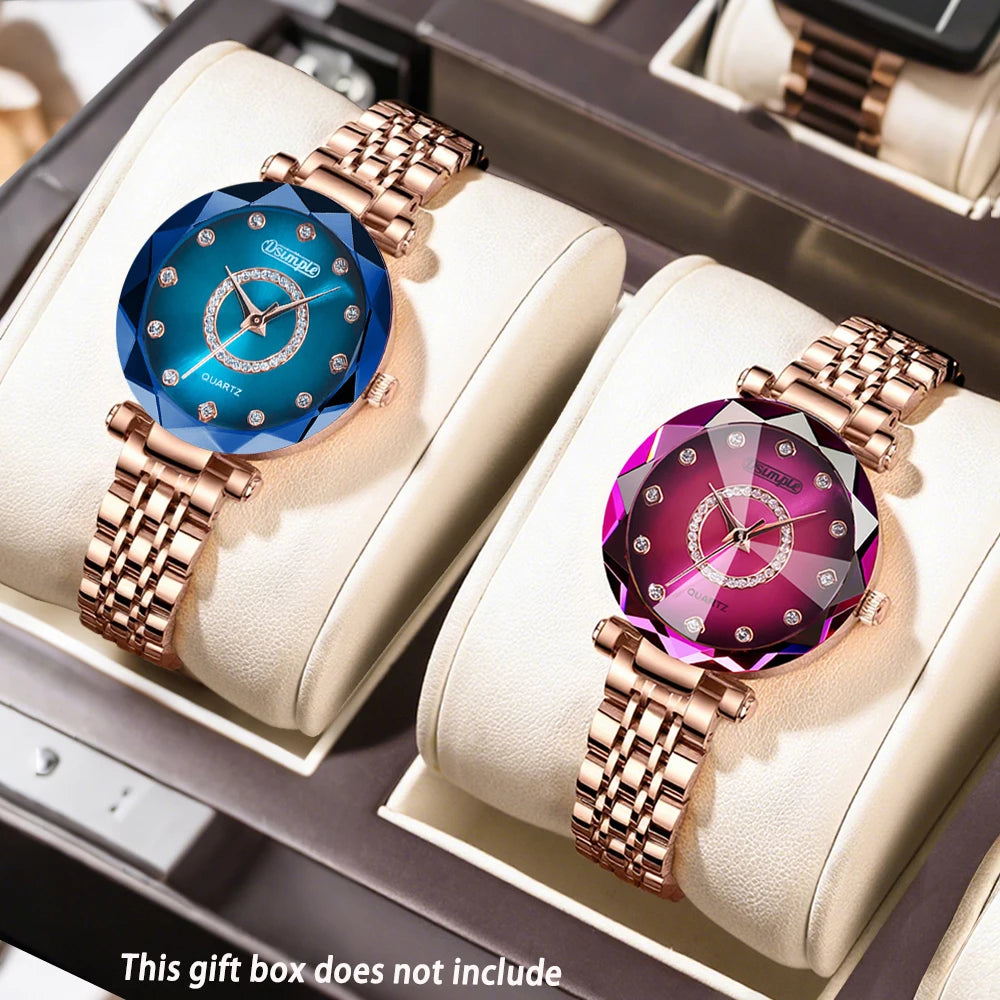 2pcs Luxury Elegant Women's Watch Set,