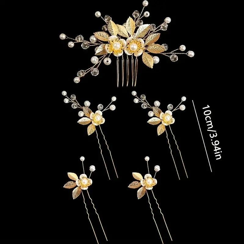 5 Pcs Crystal Luxury Hair Accessories