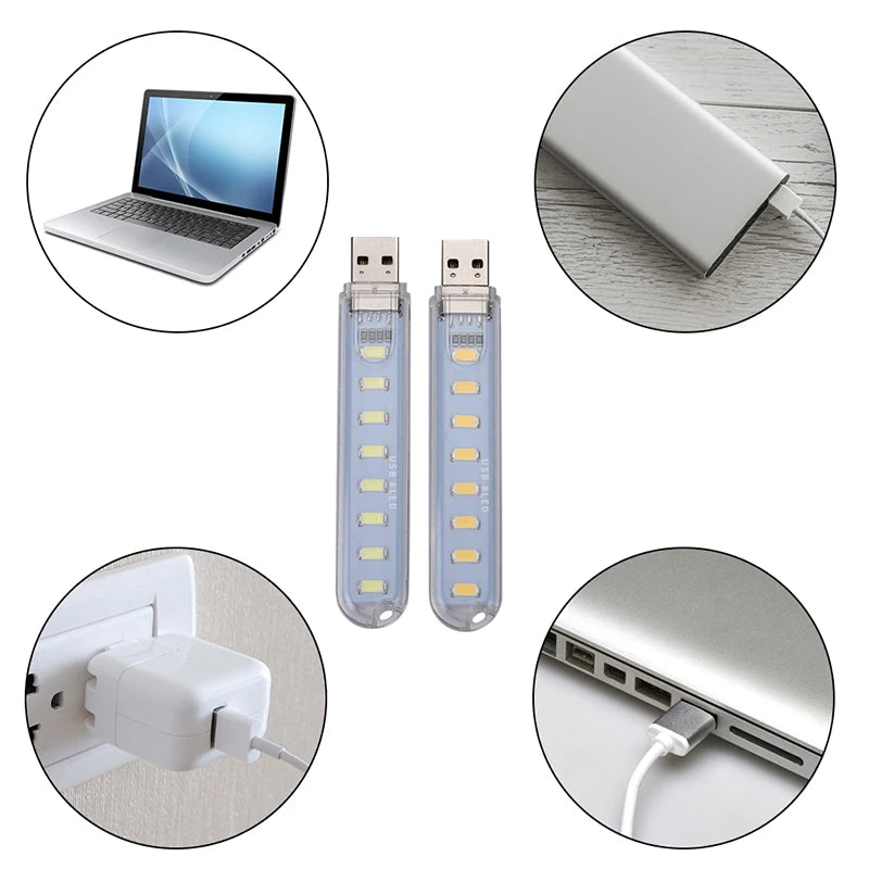 Mini USB Book Lights Portable USB LED Lamps DC 5V Ultra Bright Reading Lamp For Power Bank Camping PC Laptops USB Night Lights