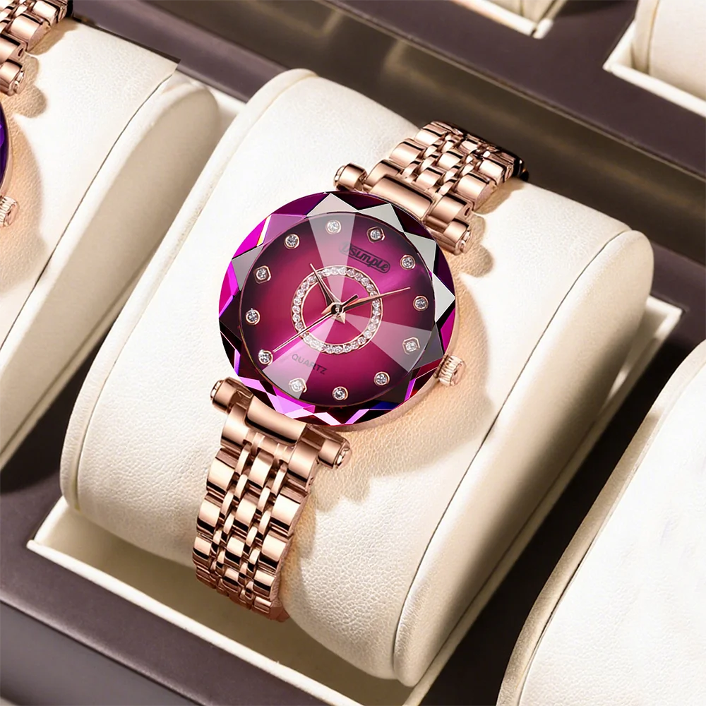 2pcs Luxury Elegant Women's Watch Set,