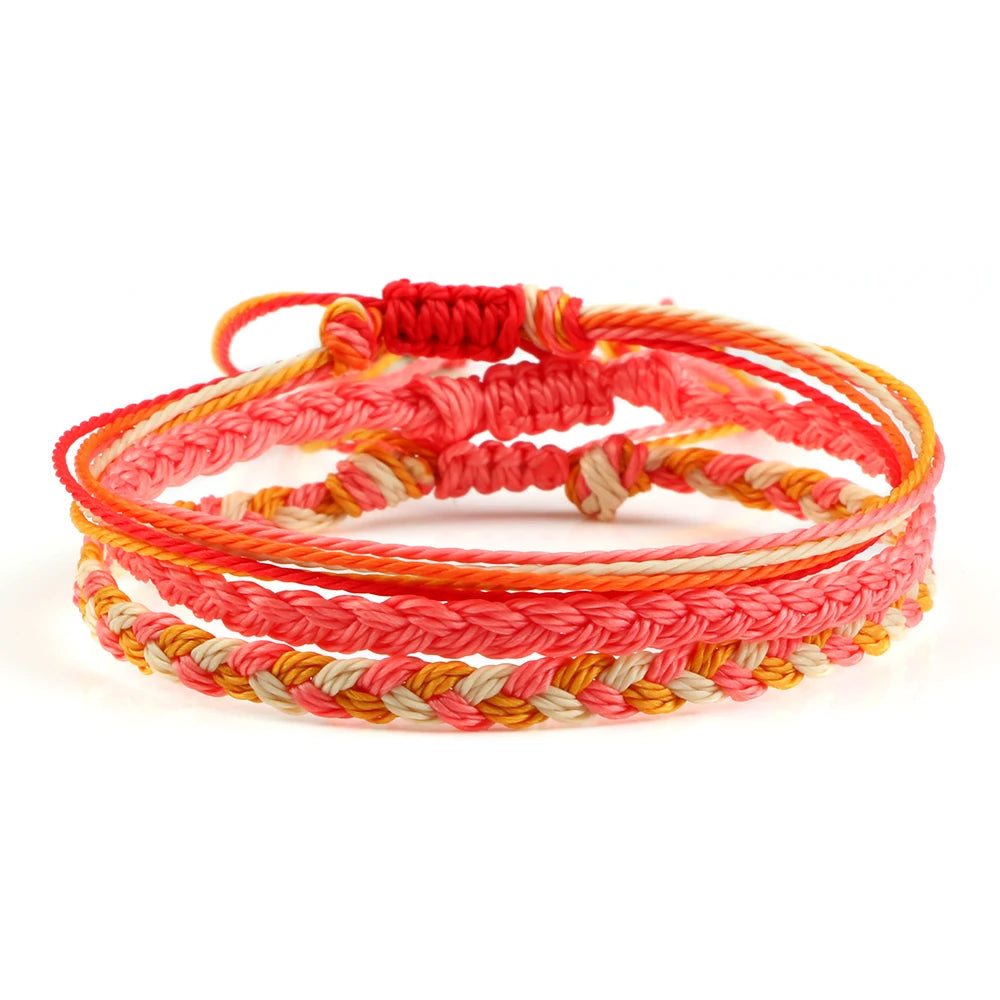 3Pcs/set Multi Color Tibetan Buddhist Bracelet