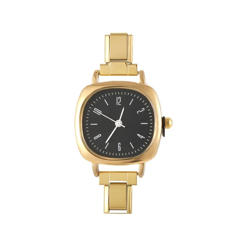 Men Women's Stainless Steel Round Simple Watch