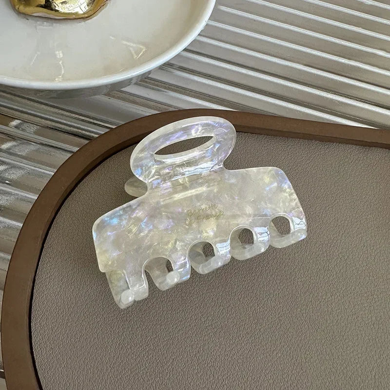 Long Acetate Hair Crabs Red Hair Clips and Women Tie up Hair Accessories