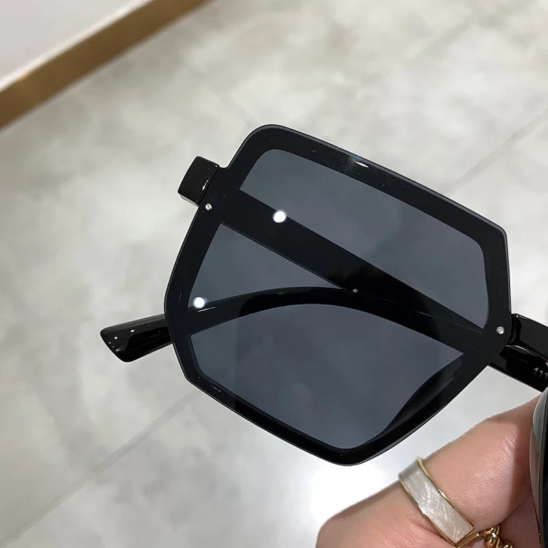 Big Frame Vintage Sunglasses Women Men Brand Square Sun Glasses