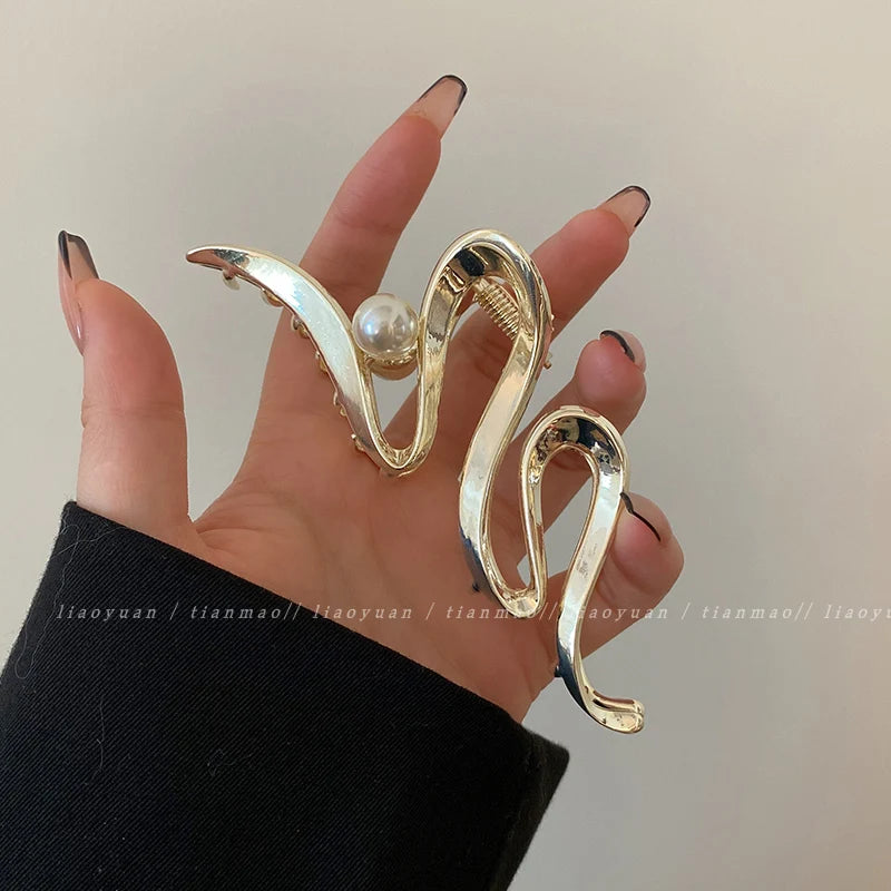 New Large Chiffon Claw Clip Hair