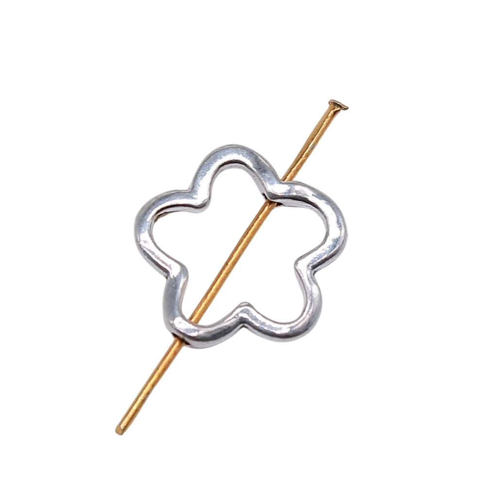 20pcs 16x16mm Flower Charms Small Holes Flower Charm Bead Hollow Flower