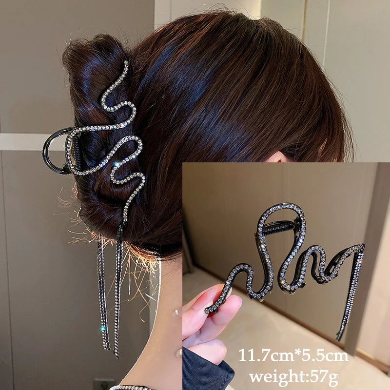 New Large Chiffon Claw Clip Hair