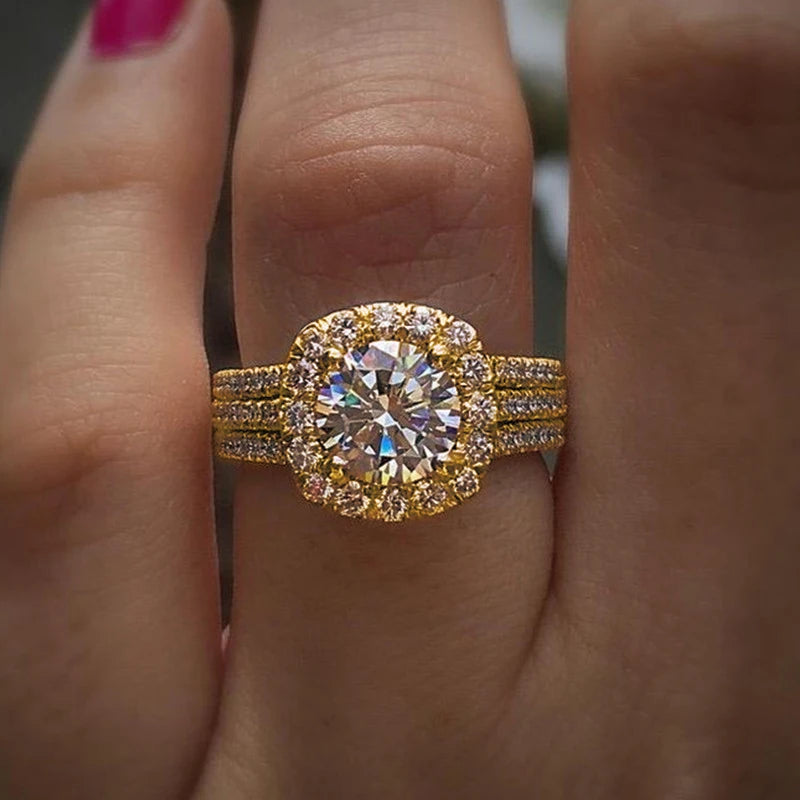 Trendy Women Rings with Brilliant Cubic Zirconia