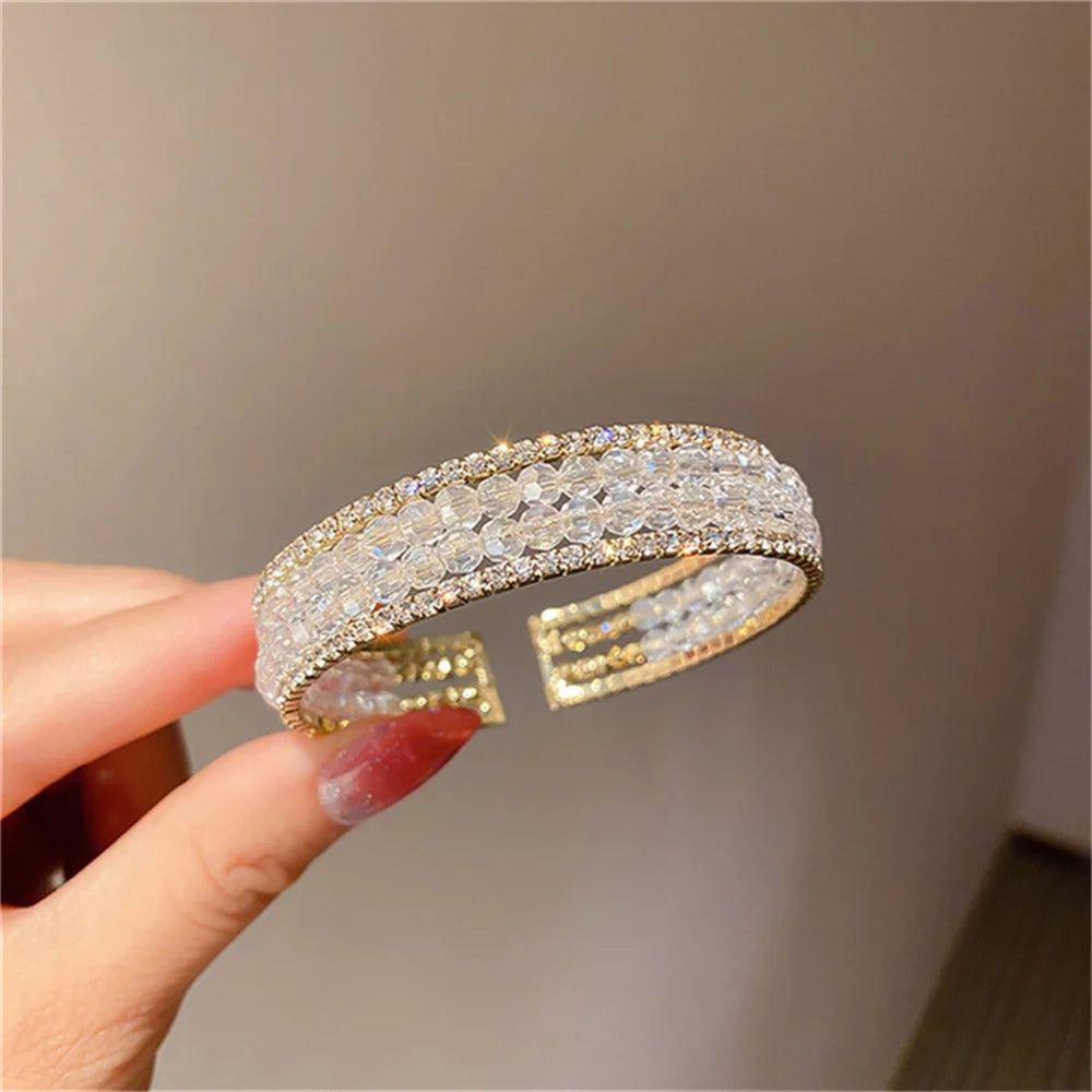 Stainless Steel Tennis Bracelets For Women Adjustable AAA Cubic Zirconia Crystal Choker Bead Chain Pendant Necklace Fine Jewelry