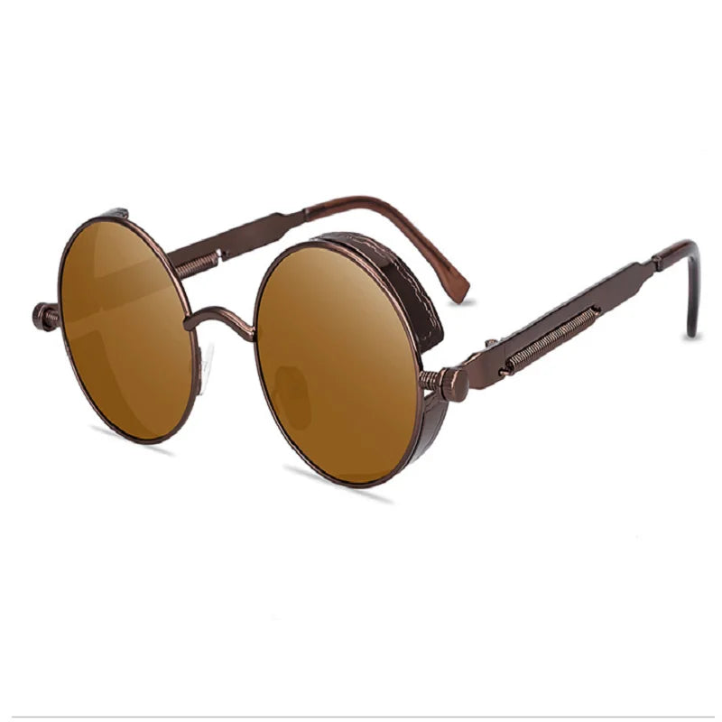 Classic  Sunglasses Men Women Brand Designer Vintage Round Metal Frame Sun Glasses High Quality UV400