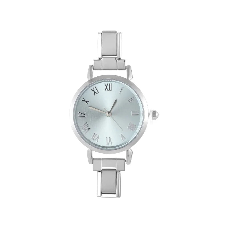 High Quality Men Women's Stainless Steel Round Simple Watch