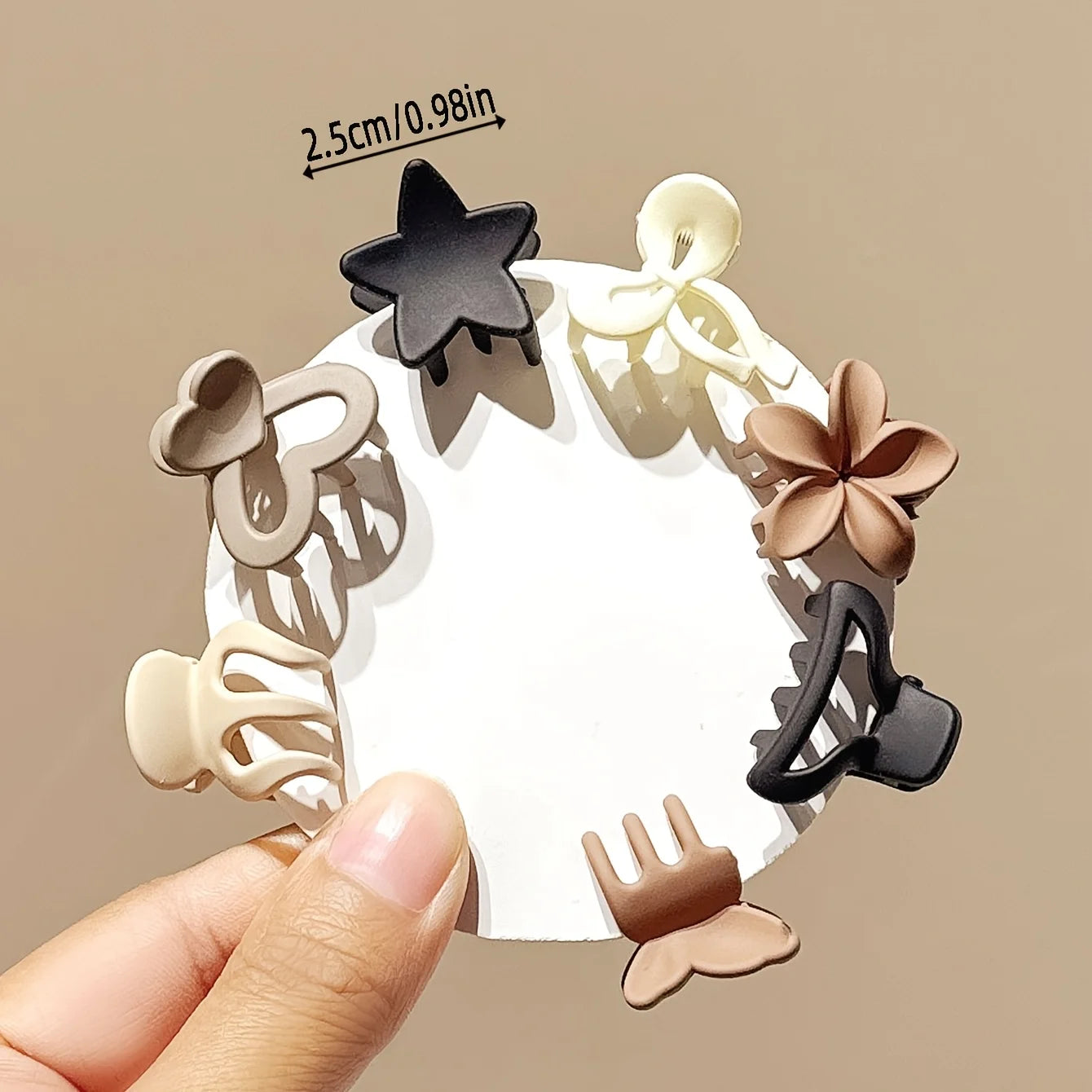 10/20/30pcs Beige Mixed Pack Small Clips