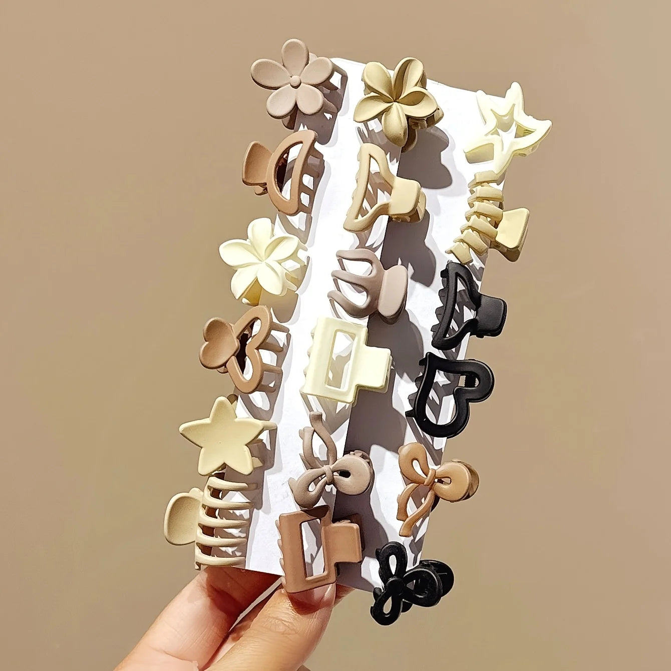 10/20/30pcs Beige Mixed Pack Small Clips