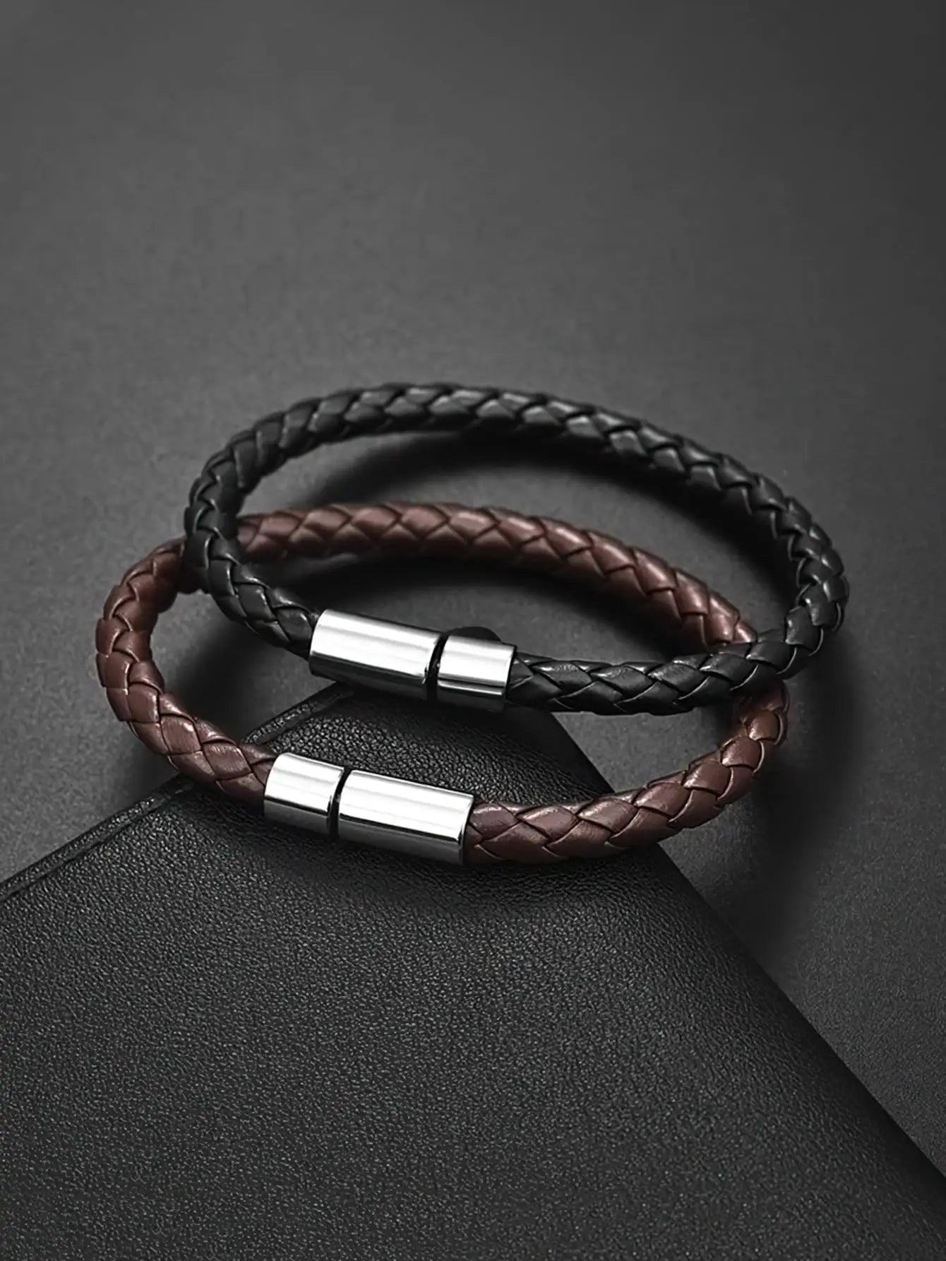 2PCS Black Plus Brown