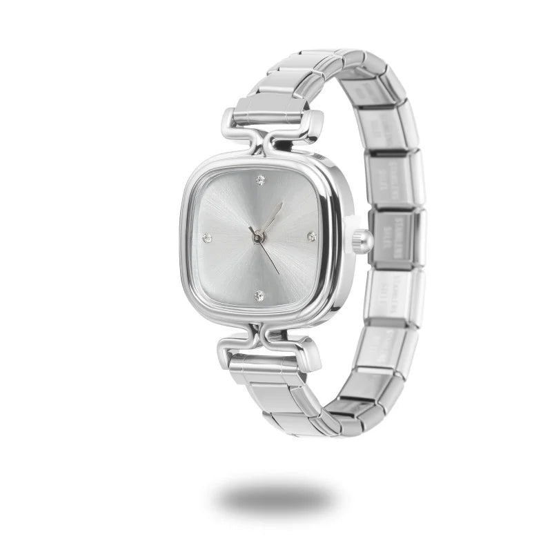 High Quality Men Women's Stainless Steel Round Simple Watch