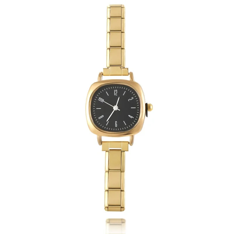 Men Women's Stainless Steel Round Simple Watch