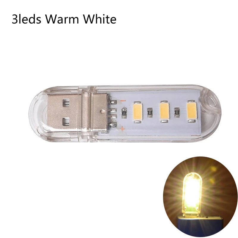 Mini USB Book Lights Portable USB LED Lamps DC 5V Ultra Bright Reading Lamp For Power Bank Camping PC Laptops USB Night Lights
