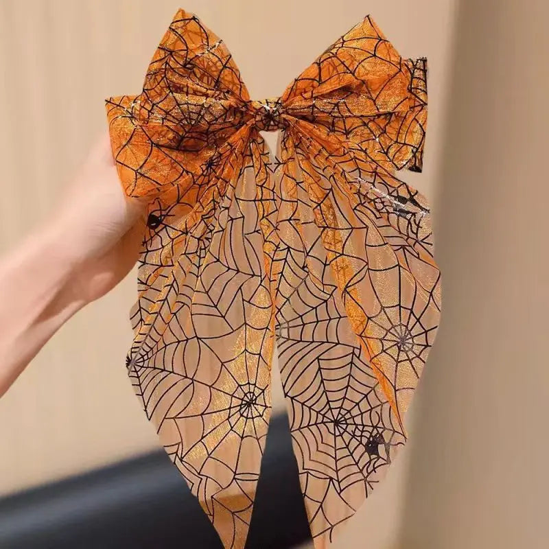 1/2pcspumpkin headed spider, bow tie mesh headband